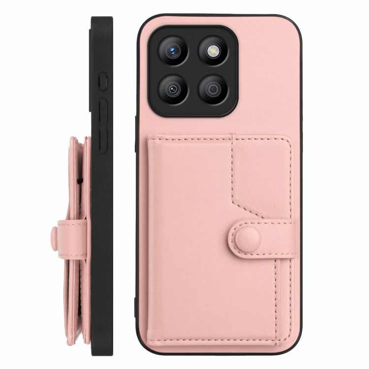 For Honor X8b Global Button Card Bag RFID Anti-theft Phone Case