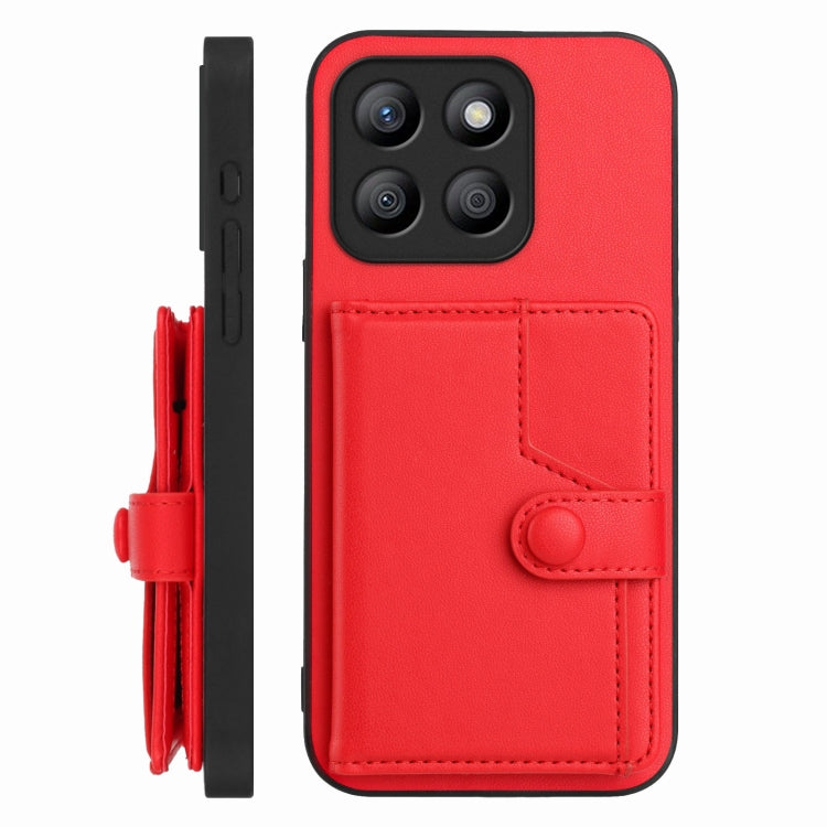 For Honor X8b Global Button Card Bag RFID Anti-theft Phone Case