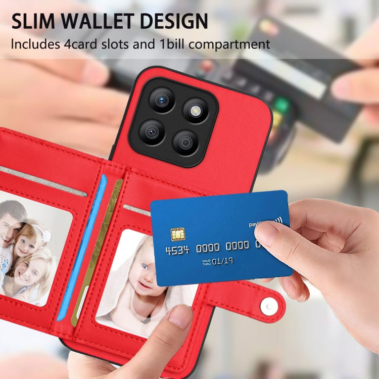 For Honor X8b Global Button Card Bag RFID Anti-theft Phone Case