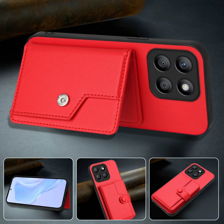 For Honor X8b Global Button Card Bag RFID Anti-theft Phone Case