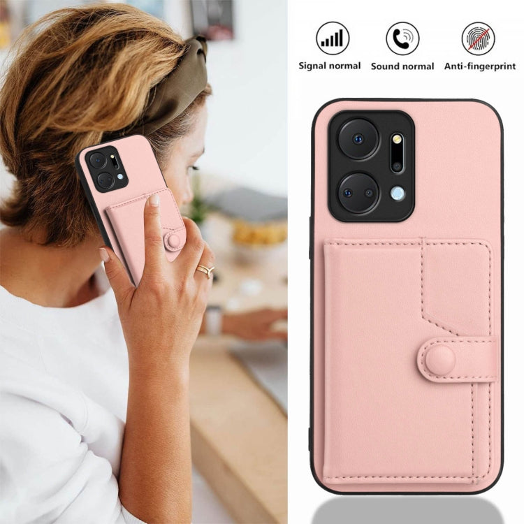 For Honor X7a / Play7T Button Card Bag RFID Anti-theft Phone Case