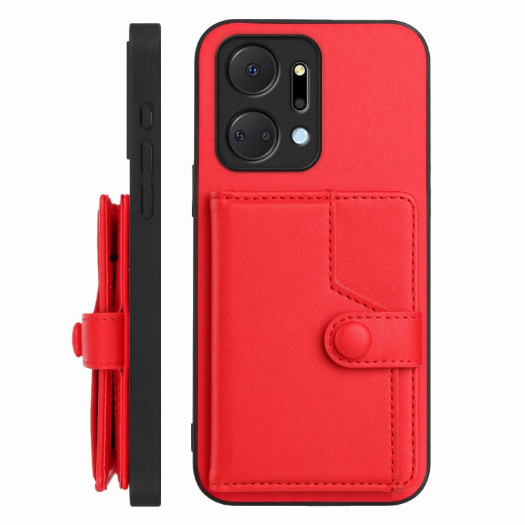 For Honor X7a / Play7T Button Card Bag RFID Anti-theft Phone Case
