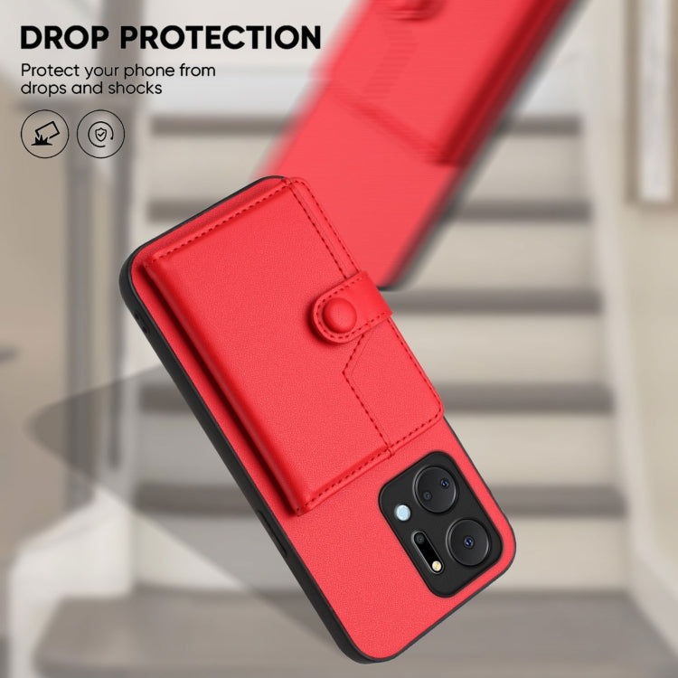 For Honor X7a / Play7T Button Card Bag RFID Anti-theft Phone Case