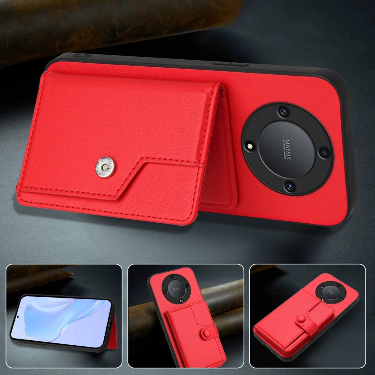 For Honor X9a / Magic5 Lite Button Card Bag RFID Anti-theft Phone Case