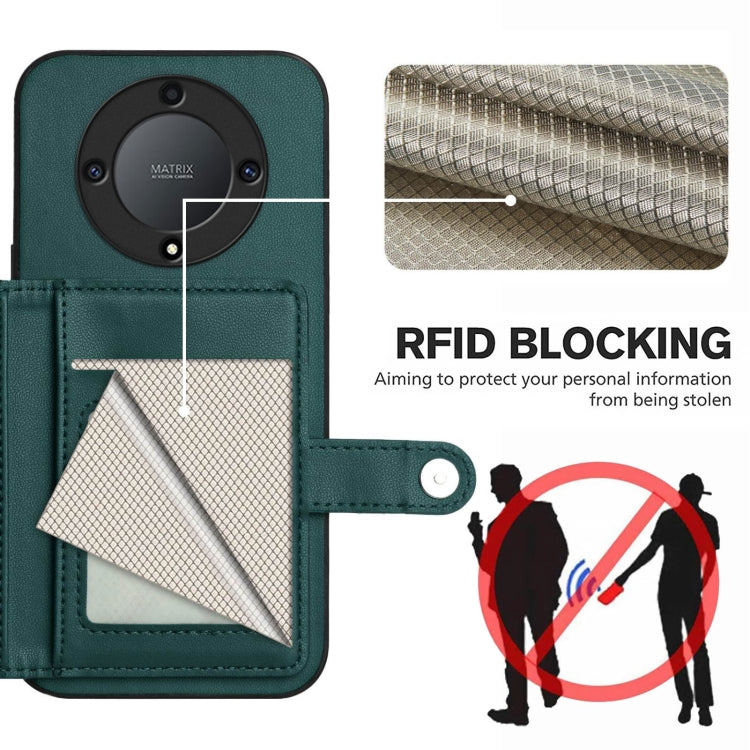 For Honor X9a / Magic5 Lite Button Card Bag RFID Anti-theft Phone Case