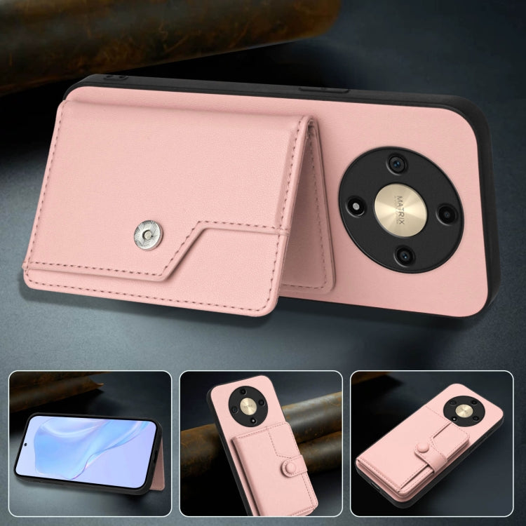 For Honor X9b / Magic6 Lite 5G Button Card Bag RFID Anti-theft Phone Case