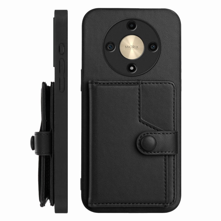 For Honor X9b / Magic6 Lite 5G Button Card Bag RFID Anti-theft Phone Case