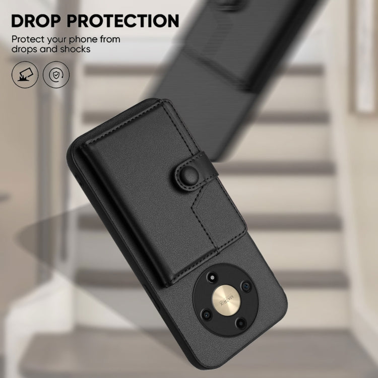 For Honor X9b / Magic6 Lite 5G Button Card Bag RFID Anti-theft Phone Case