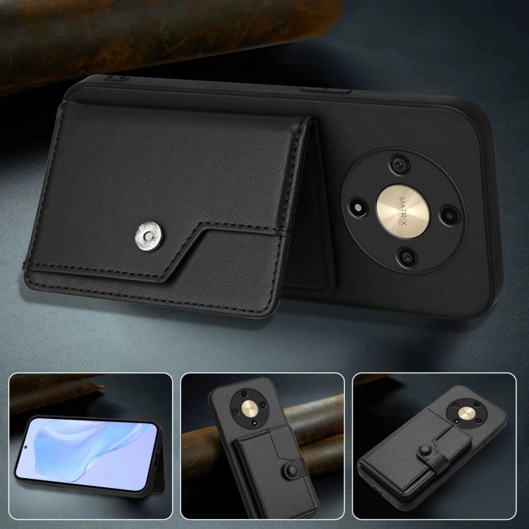 For Honor X9b / Magic6 Lite 5G Button Card Bag RFID Anti-theft Phone Case