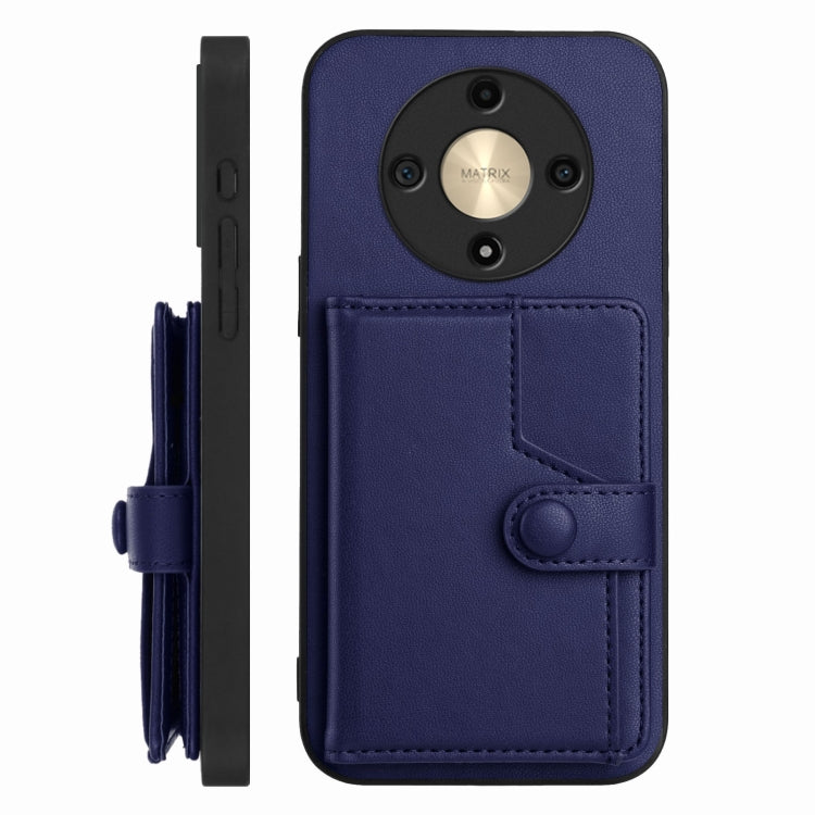 For Honor X9b / Magic6 Lite 5G Button Card Bag RFID Anti-theft Phone Case