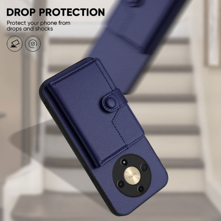 For Honor X9b / Magic6 Lite 5G Button Card Bag RFID Anti-theft Phone Case