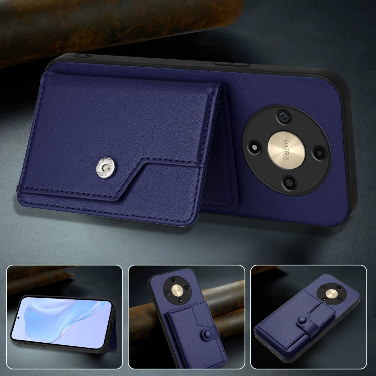 For Honor X9b / Magic6 Lite 5G Button Card Bag RFID Anti-theft Phone Case