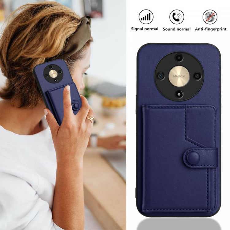 For Honor X9b / Magic6 Lite 5G Button Card Bag RFID Anti-theft Phone Case