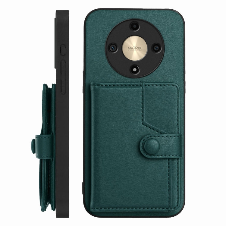 For Honor X9b / Magic6 Lite 5G Button Card Bag RFID Anti-theft Phone Case