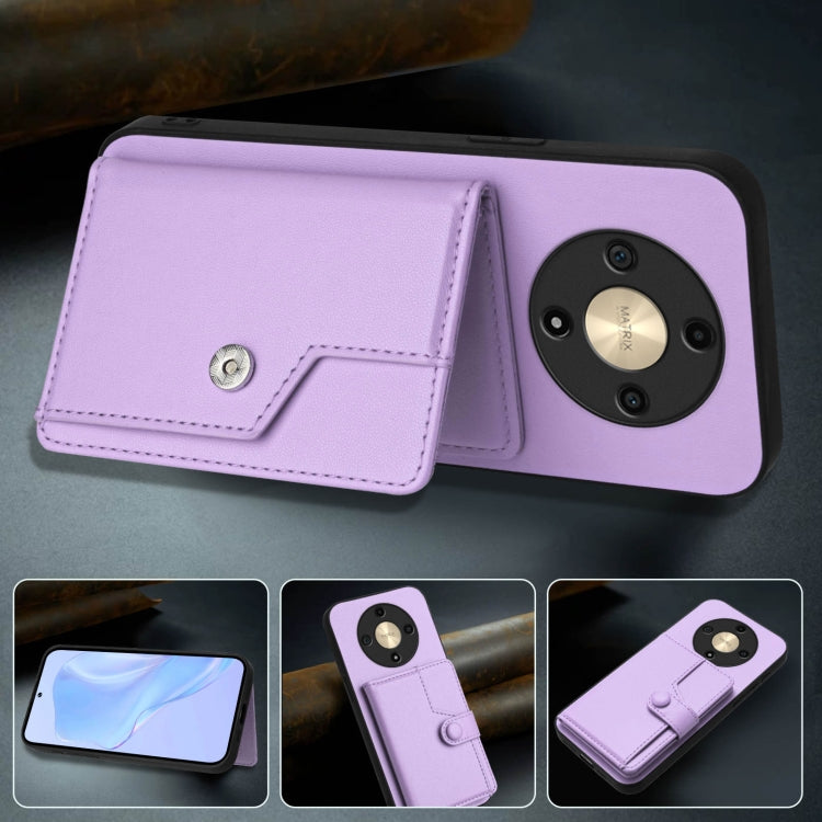 For Honor X9b / Magic6 Lite 5G Button Card Bag RFID Anti-theft Phone Case