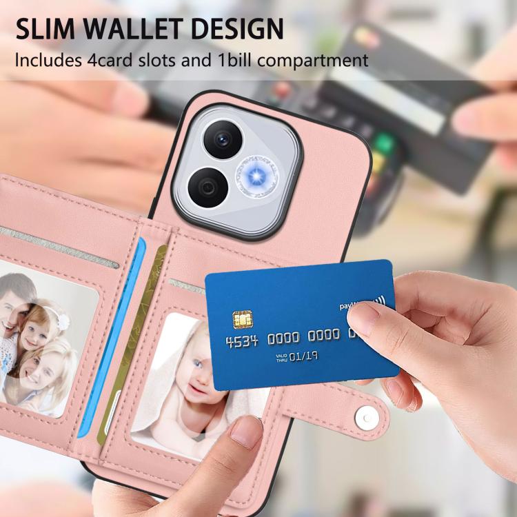 For Honor 400 Lite Global / X70i Button Card Bag RFID Anti-theft Phone Case