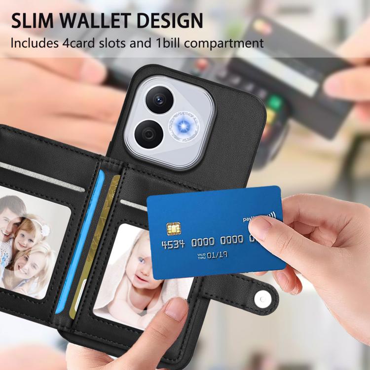 For Honor 400 Lite Global / X70i Button Card Bag RFID Anti-theft Phone Case