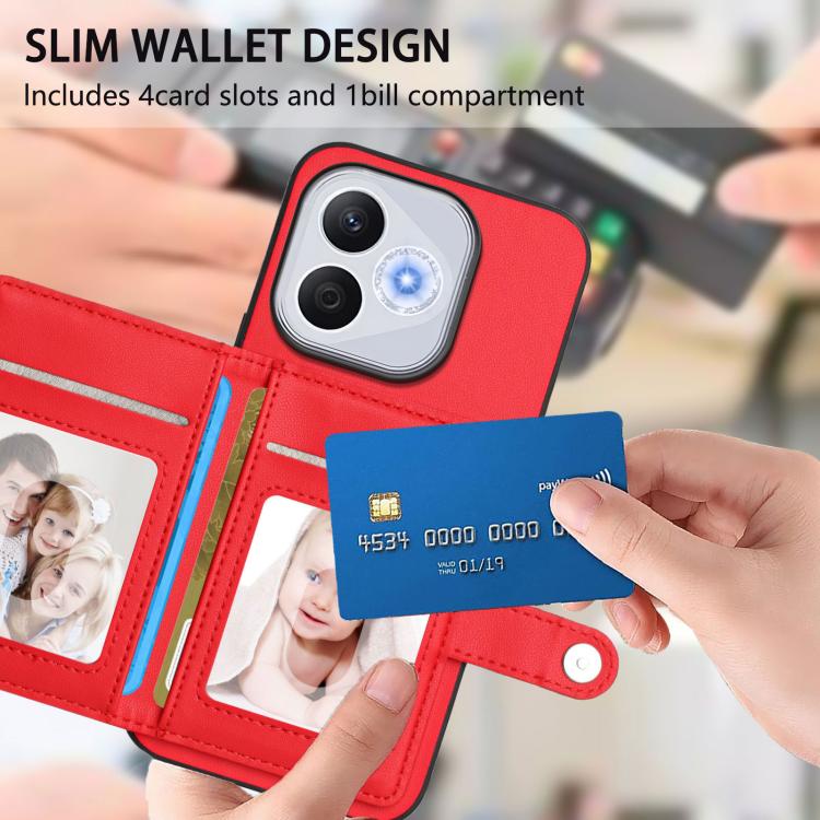 For Honor 400 Lite Global / X70i Button Card Bag RFID Anti-theft Phone Case