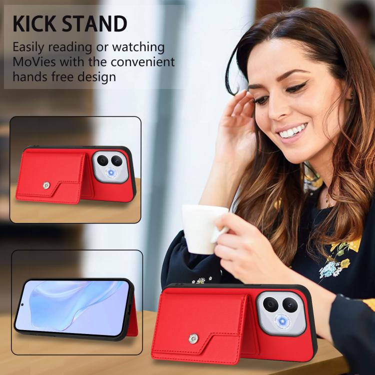 For Honor 400 Lite Global / X70i Button Card Bag RFID Anti-theft Phone Case