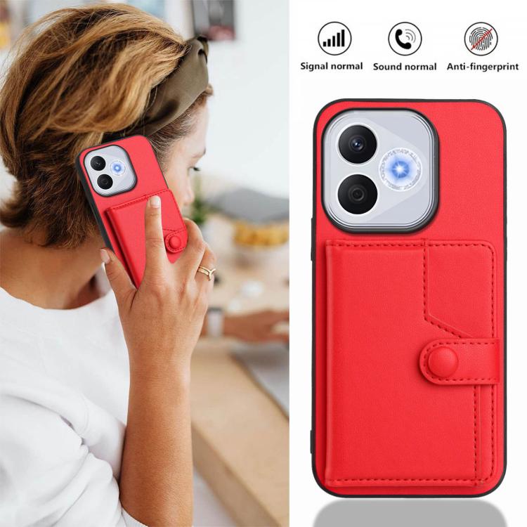 For Honor 400 Lite Global / X70i Button Card Bag RFID Anti-theft Phone Case