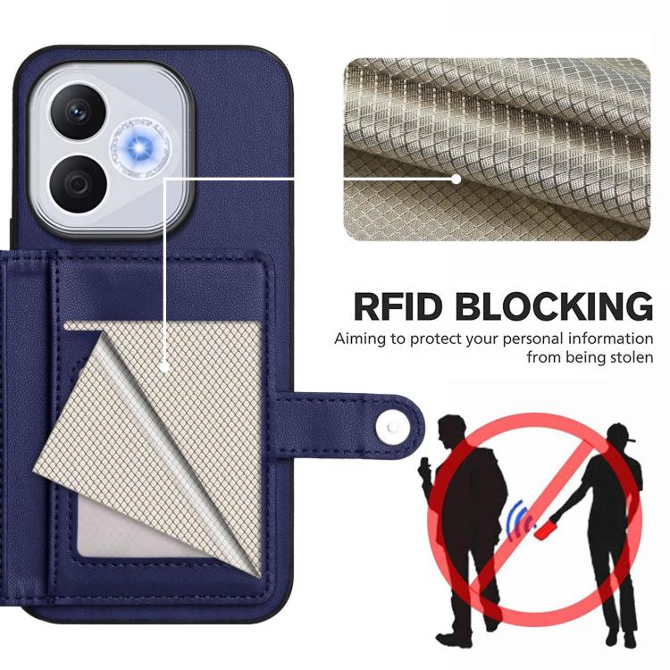 For Honor 400 Lite Global / X70i Button Card Bag RFID Anti-theft Phone Case