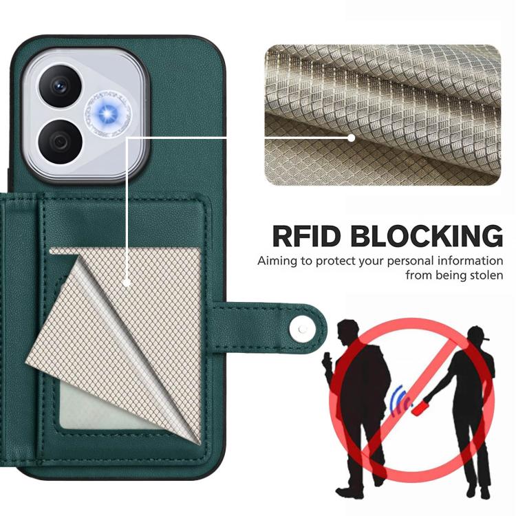 For Honor 400 Lite Global / X70i Button Card Bag RFID Anti-theft Phone Case