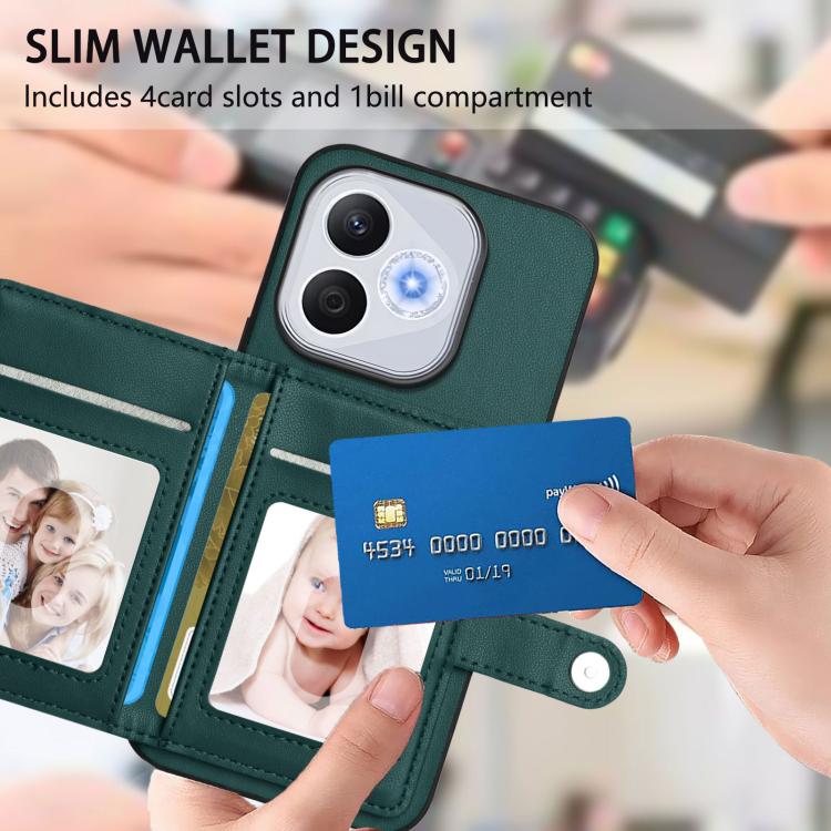 For Honor 400 Lite Global / X70i Button Card Bag RFID Anti-theft Phone Case
