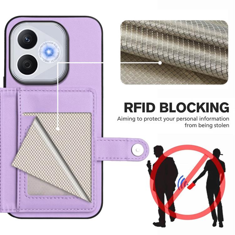 For Honor 400 Lite Global / X70i Button Card Bag RFID Anti-theft Phone Case