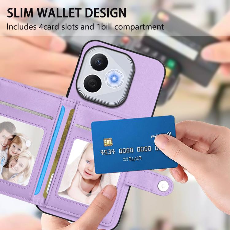 For Honor 400 Lite Global / X70i Button Card Bag RFID Anti-theft Phone Case