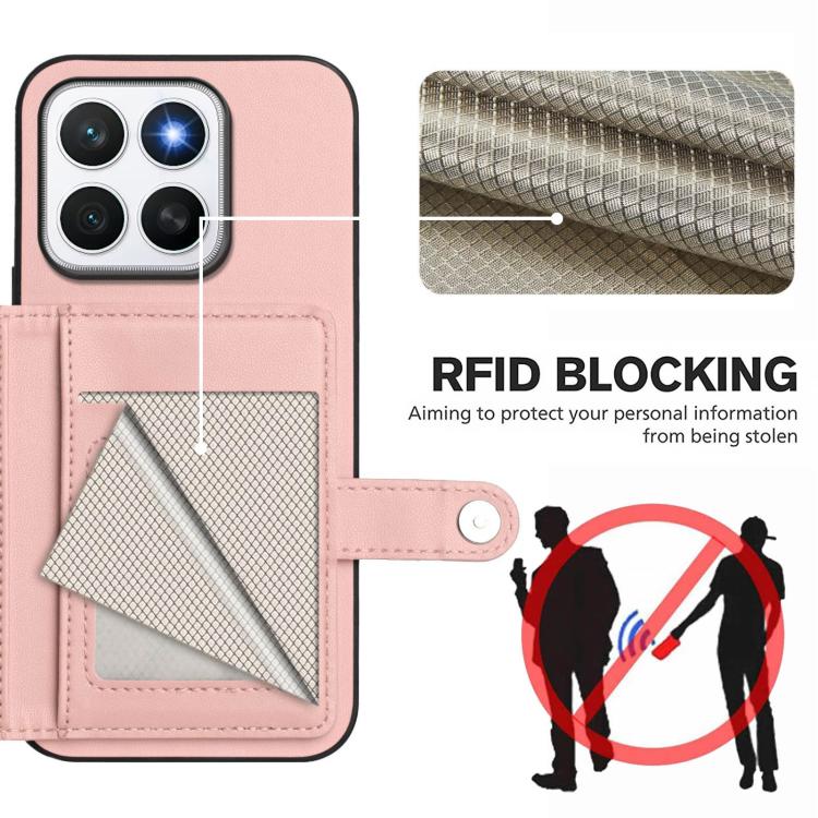 For Honor X8c 4G Button Card Bag RFID Anti-theft Phone Case