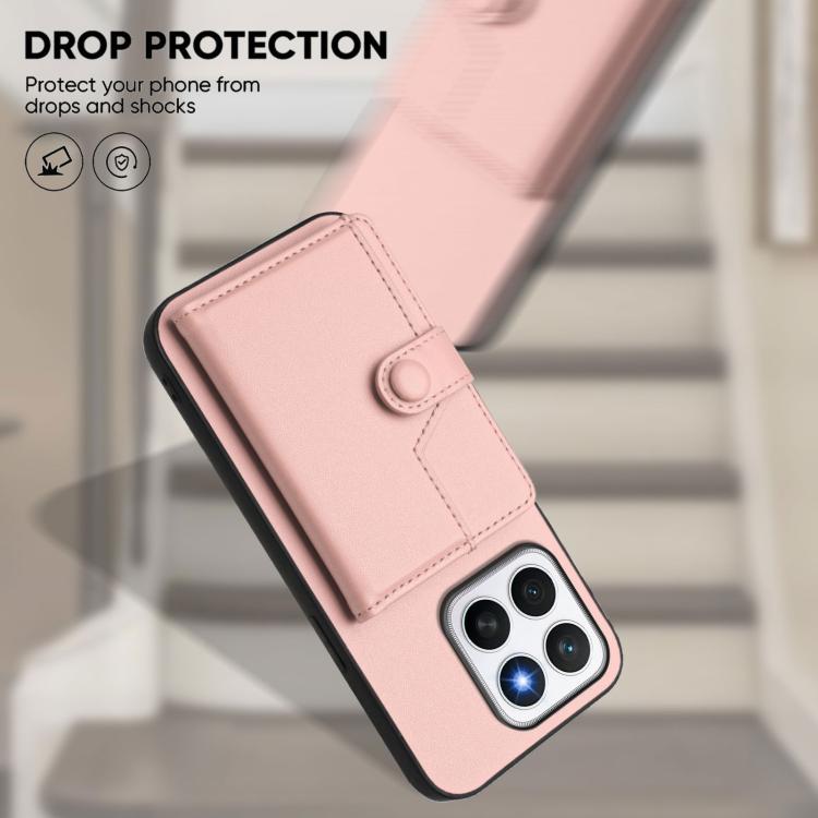 For Honor X8c 4G Button Card Bag RFID Anti-theft Phone Case