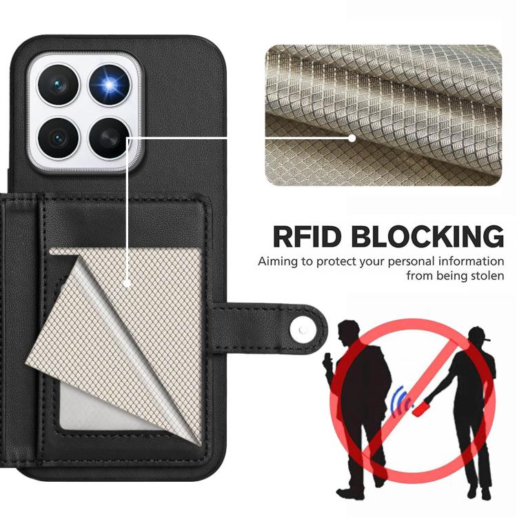 For Honor X8c 4G Button Card Bag RFID Anti-theft Phone Case
