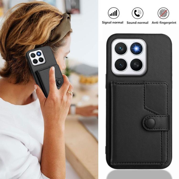 For Honor X8c 4G Button Card Bag RFID Anti-theft Phone Case