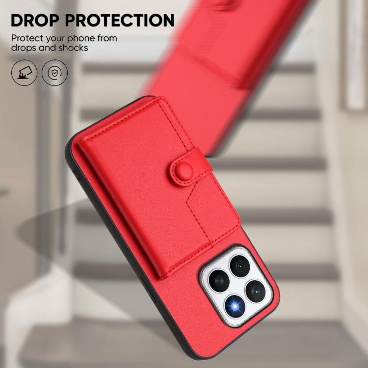For Honor X8c 4G Button Card Bag RFID Anti-theft Phone Case