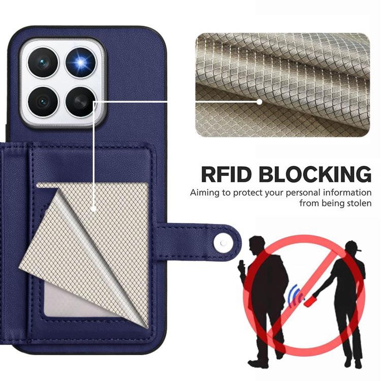 For Honor X8c 4G Button Card Bag RFID Anti-theft Phone Case