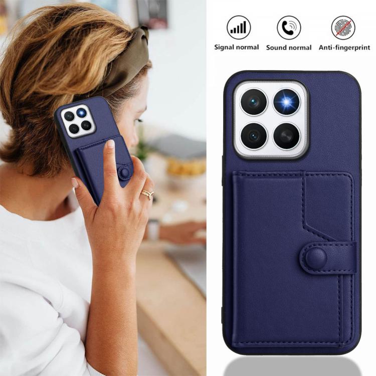 For Honor X8c 4G Button Card Bag RFID Anti-theft Phone Case