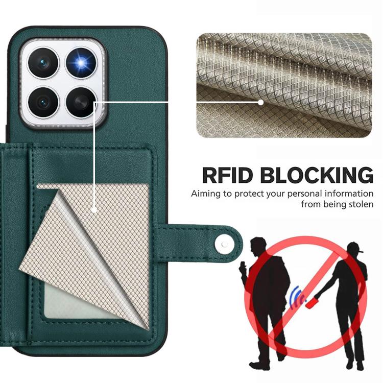 For Honor X8c 4G Button Card Bag RFID Anti-theft Phone Case
