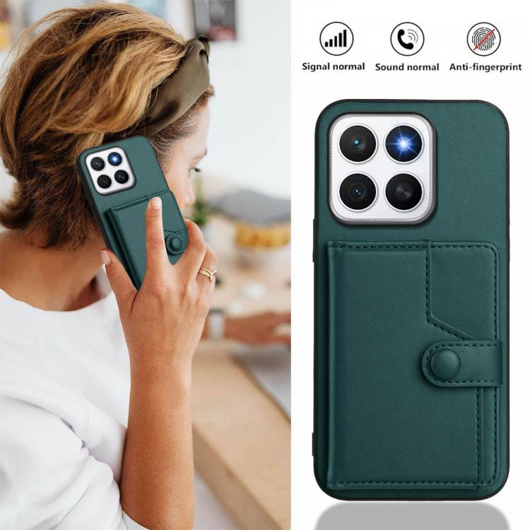 For Honor X8c 4G Button Card Bag RFID Anti-theft Phone Case