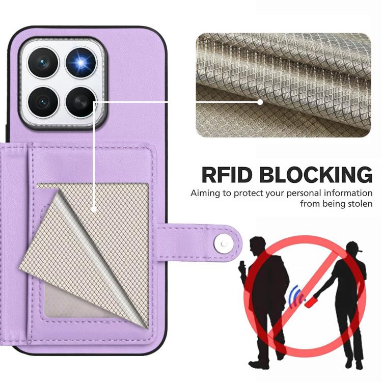 For Honor X8c 4G Button Card Bag RFID Anti-theft Phone Case