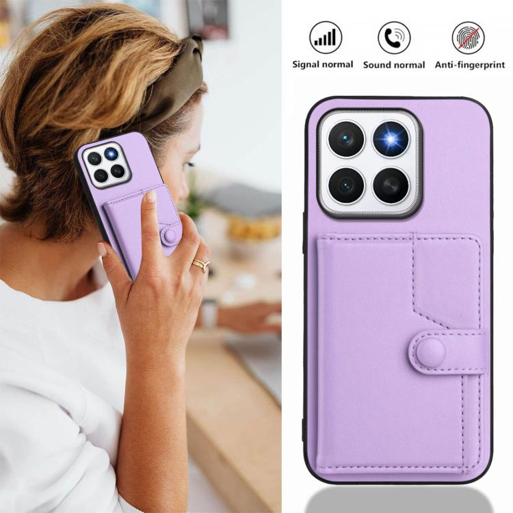For Honor X8c 4G Button Card Bag RFID Anti-theft Phone Case