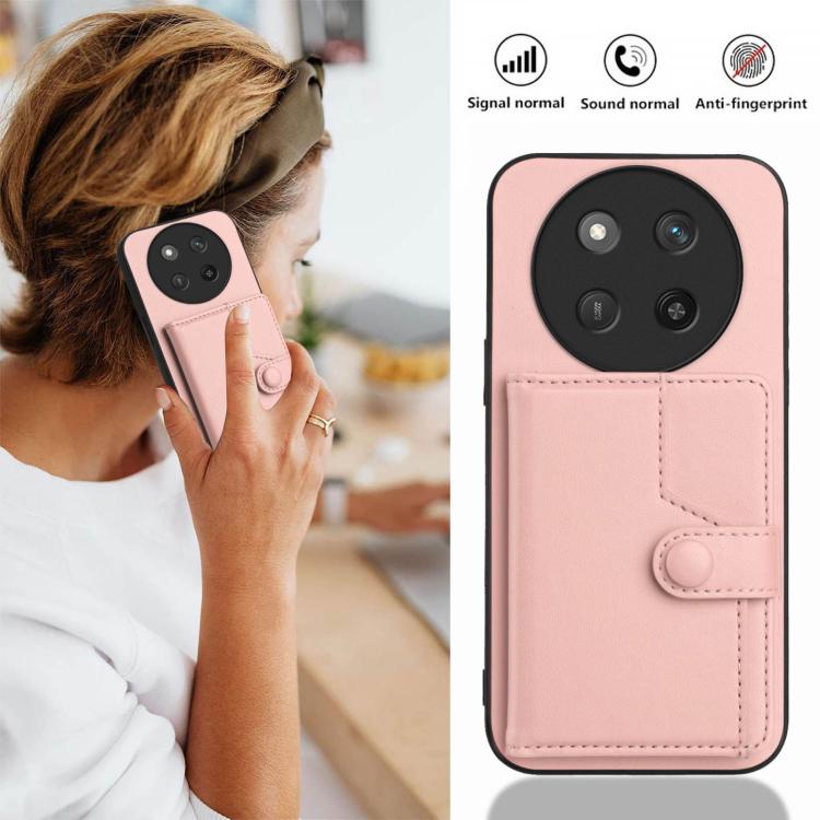 For Honor X60 Pro / X9c / Magic7 Lite Button Card Bag RFID Anti-theft Phone Case