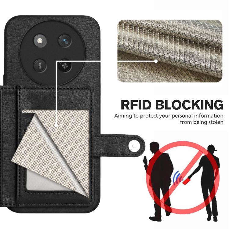 For Honor X60 Pro / X9c / Magic7 Lite Button Card Bag RFID Anti-theft Phone Case