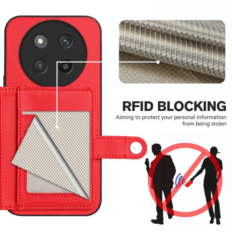 For Honor X60 Pro / X9c / Magic7 Lite Button Card Bag RFID Anti-theft Phone Case