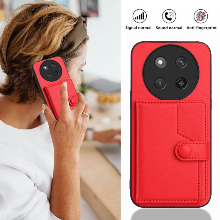 For Honor X60 Pro / X9c / Magic7 Lite Button Card Bag RFID Anti-theft Phone Case