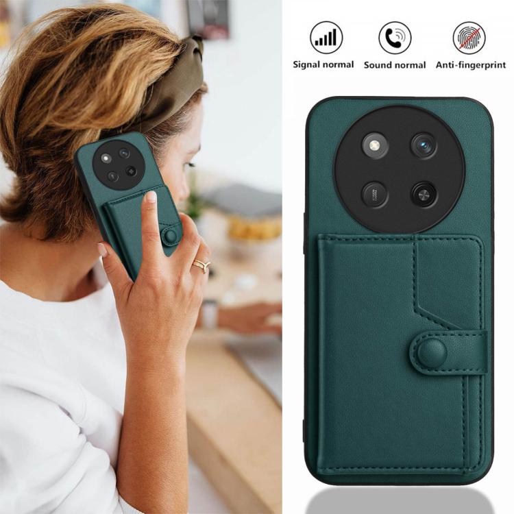 For Honor X60 Pro / X9c / Magic7 Lite Button Card Bag RFID Anti-theft Phone Case