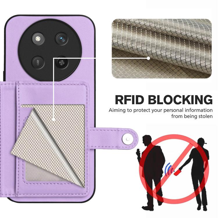 For Honor X60 Pro / X9c / Magic7 Lite Button Card Bag RFID Anti-theft Phone Case