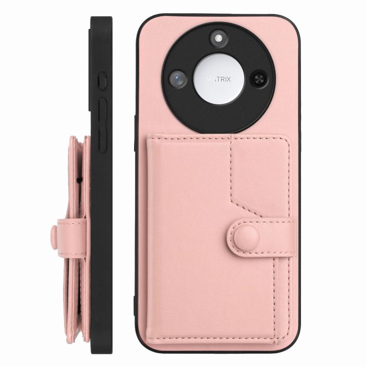 For Honor X60 / X9c Smart Button Card Bag RFID Anti-theft Phone Case