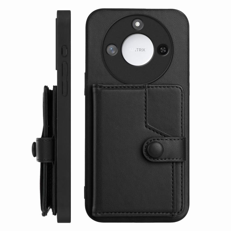 For Honor X60 / X9c Smart Button Card Bag RFID Anti-theft Phone Case