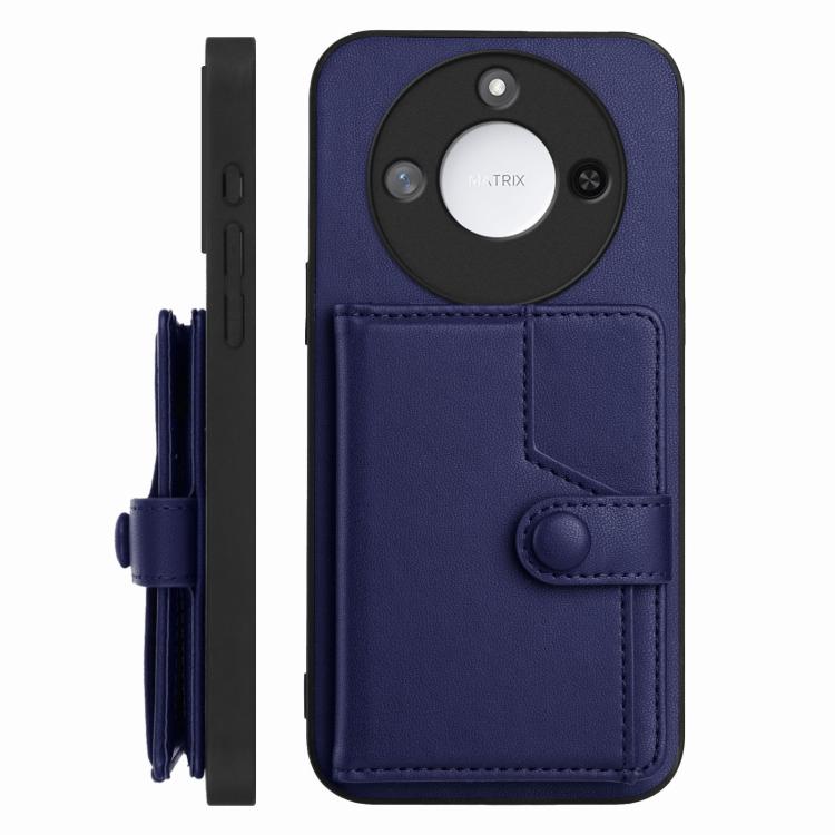 For Honor X60 / X9c Smart Button Card Bag RFID Anti-theft Phone Case