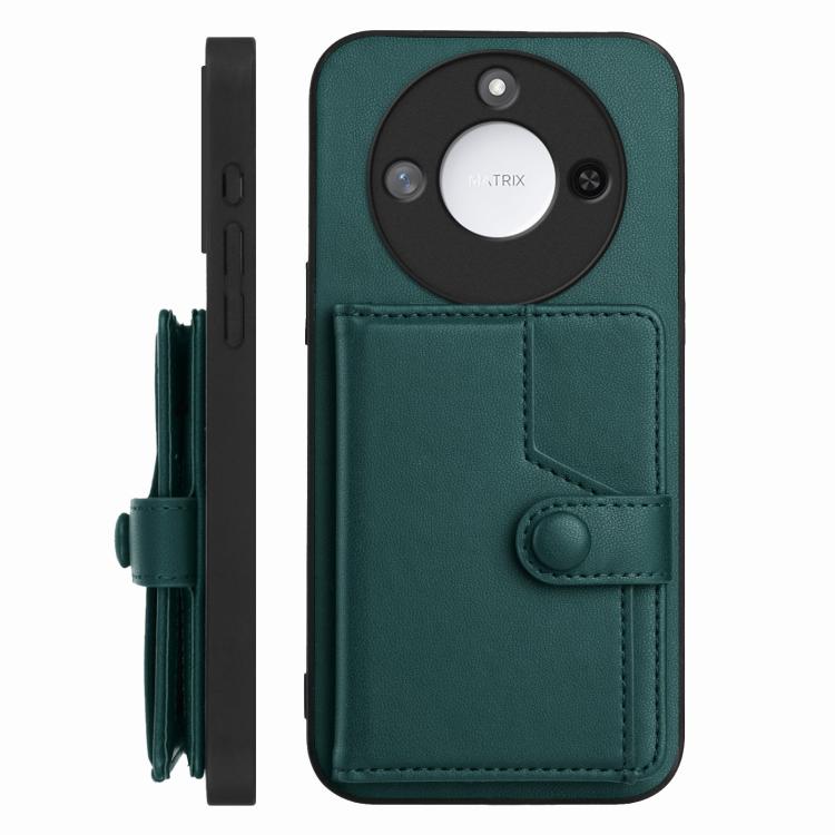 For Honor X60 / X9c Smart Button Card Bag RFID Anti-theft Phone Case
